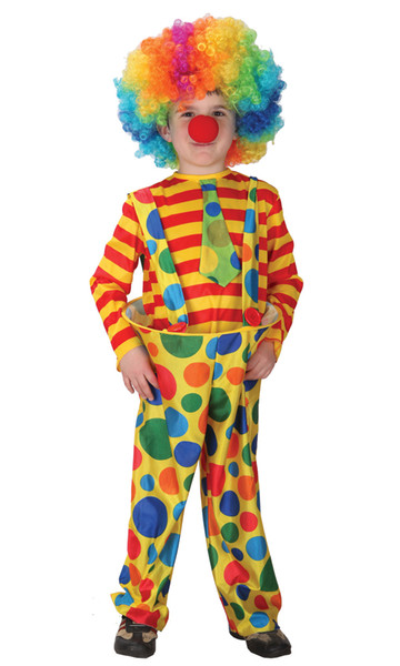 Shanghai Story Boy's Clown Costume Halloween Cosplay Costumes For kids without false nose,wig