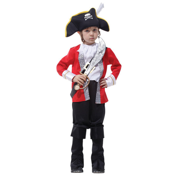 Shanghai Story Masquerade children's pirate captain cosplay costume Pirates of the Caribbean children pirate boy costumes