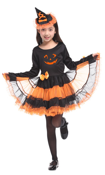 Shanghai Story Kids Pretty Halloween Witch Girl Costume Child Costume for Girls Include Dress,Headpiece