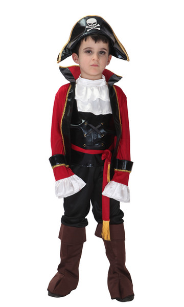 Shanghai Story Children pirate cosplay costume role playing costume boys party clothes Christmas costumes for kids