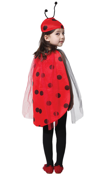 Shanghai Story Children Girls Coccinella Ladybug Halloween Costume Cosplay Fancy Dress Outfit