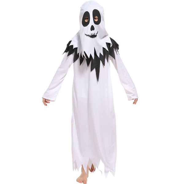 Shanghai Story Kids Boys Halloween Costume Ghost Cosplay Costumes White