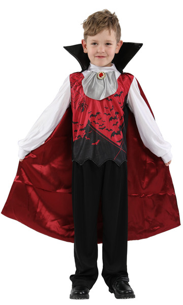 Shanghai Story Halloween Clothes Set Kids Boys Vampire Costume Tops Pants Cloak