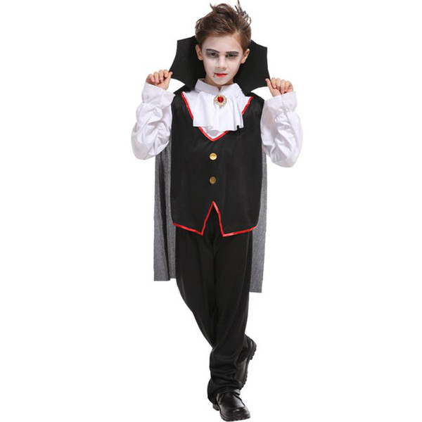 Shanghai Story Boy's Costume Vampire Halloween Cosplay Fancy Dress Up for children