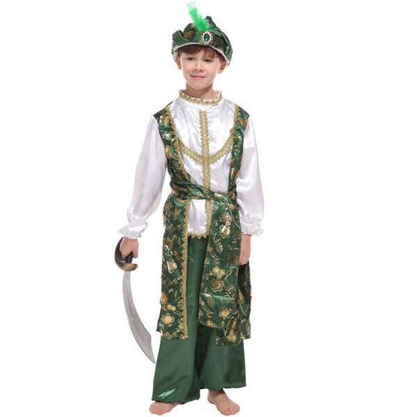 Shanghai Story Arabian Prince of The East Sultan Genie Child Boys Costume