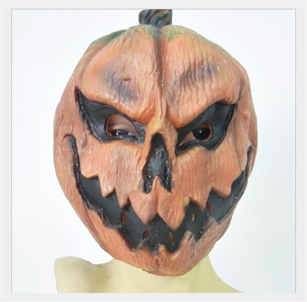 Halloween Pumpkin Mask Designer Haunted House Scary Pumpkin Head Mask Funny Dress Party Cosplay Costume Accessories