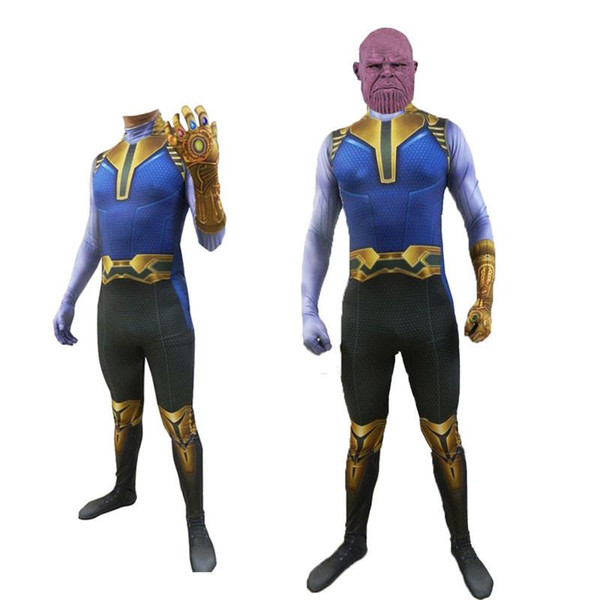 Thanos Theme Costume Halloween Party Dress Long Sleeved Tights Movie Stars Cosplay