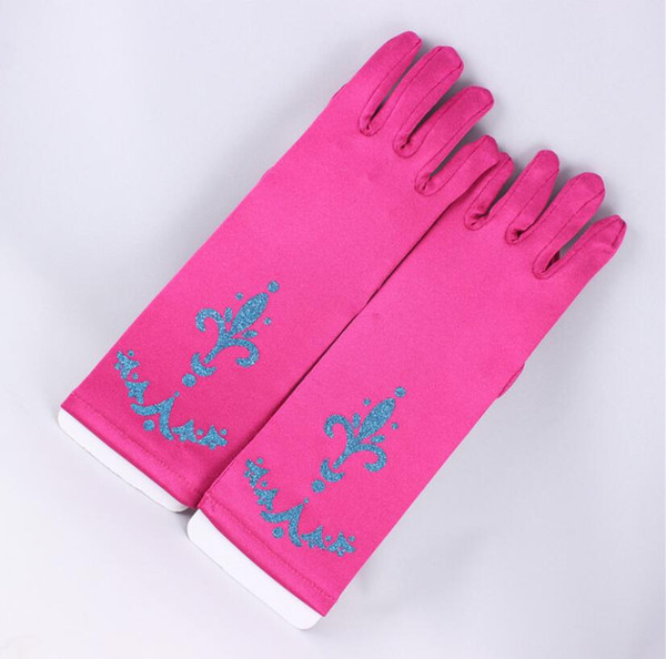 Snow Queen Gloves Cosplay Costume Kids Full Finger Gloves for Halloween Christmas Party children Anime Gloves