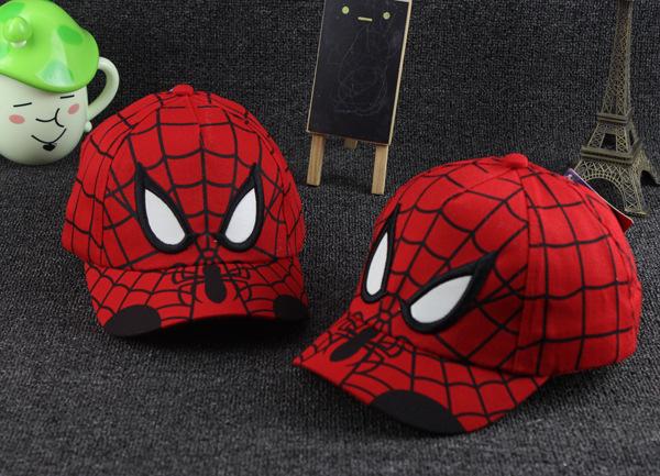 Kid'sYouth Spider Man Hat Embroidery Trend Mark Baseball Cap Meshed Adjustable Cotton Trucker Hat