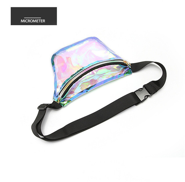 Unisex Laser Clear Rainbow Hologram Waist Bag Women Travel Fanny Pack Crossbody Shoulder Bags Storage With Belt Zipper Phone Case hot