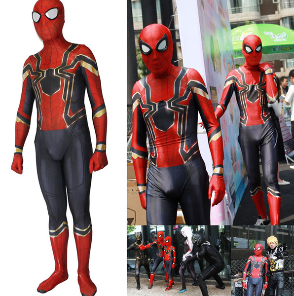 Iron Spider-Man cosplay bodysuit cosplay costume Suits Kids Party Cosplay 3D Style Best Gifts Size (XS-XL)