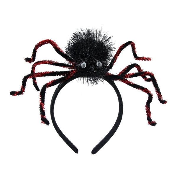 Halloween Spider Hairband Scary Spider Headband Children Kids Hairband Colorful Headwear Halloween Dress Up Props Party Hair Accessories