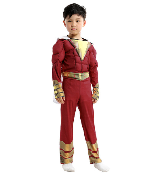 Magic Captain Theme Costumes Cosplay Suit for Children Thunder Shazam The Movie Roles Hero Dream Cosplay Suit