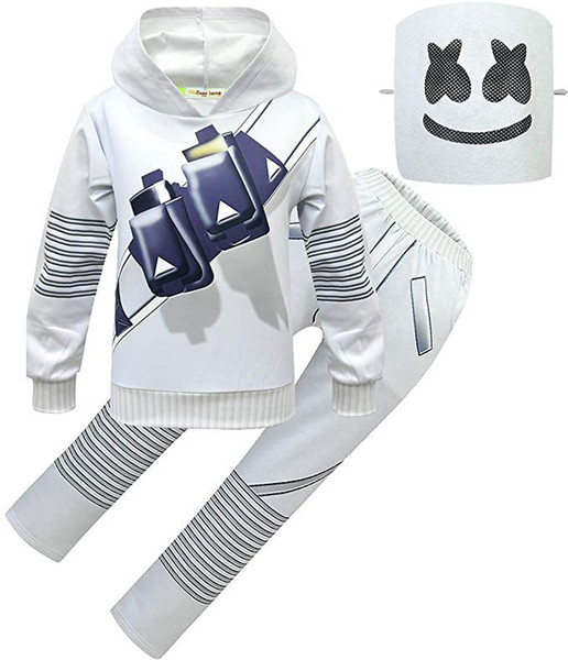 DJ Set Boys Hoodie with Full Head Masks Halloween Cosplay Costume