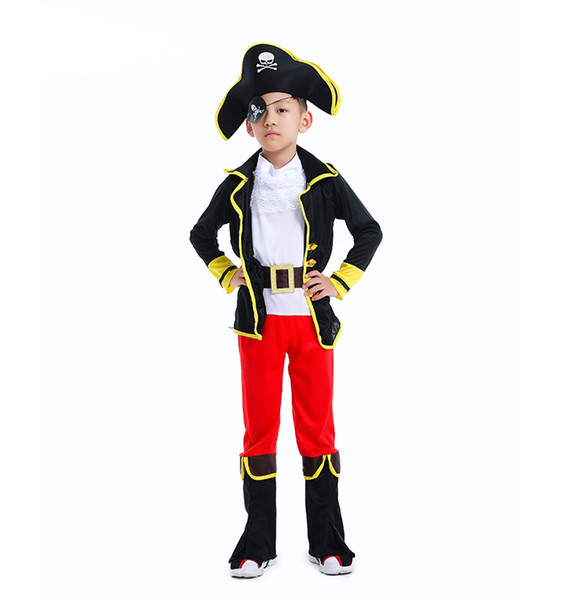 Halloween cosplay costume party jack pirates Caribbean children pirates costume