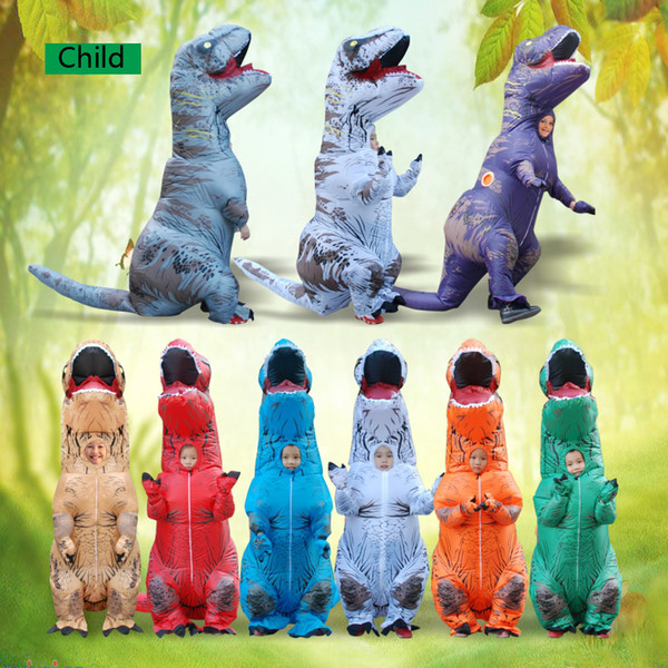 Inflatable Dinosaur Costume Party Adult Kids Dinosaur Jurasic World Halloween Costume Mascot Costume