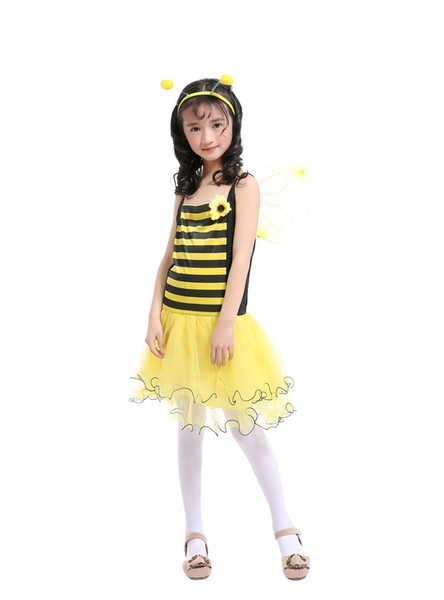 fairy tale princess cosplay costume for Children Bee Dress Birthday Gift Fancy Party Costume for Children's Day Halloween Costume