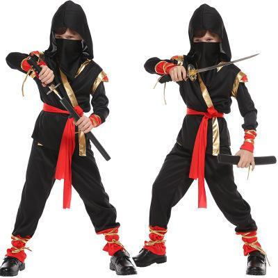 Newest Boys Girls Ninja Costumes Kids Warrior Stealth Children Cosplay Assassin Costume for Halloween Party Dress Toddler dress cloth