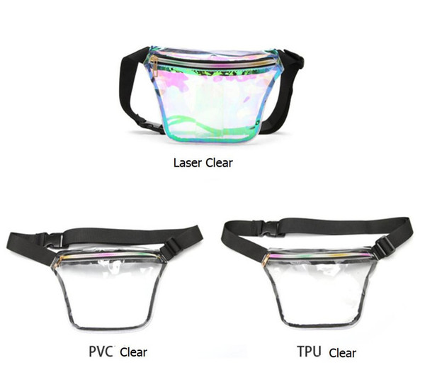 Unisex Laser Clear Rainbow Hologram Waist Bag Women Travel Fanny Pack Crossbody Shoulder Bags Storage With Belt Zipper Phone Case new