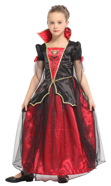 Shanghai Story Vampire Costume for Kids Children Princess Queen Cosplay Carnival Purim Masquerade Role play party Evening dress