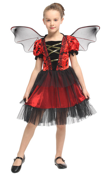 Shanghai Story Halloween Costumes children's girl stage performance cute princess cosplay costume flower Red