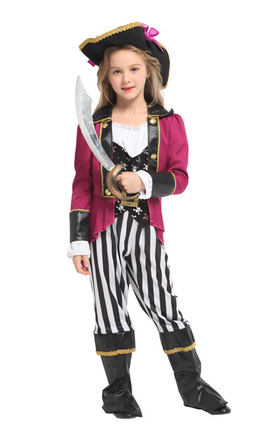 Shanghai Story Kids Girls Caribbean Pirate Cosplay Costume Christmas Halloween Masquerade Children Princess Dame Fancy Dress