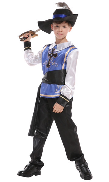 Shanghai Story Kid children Halloween King knight Costumes The prince of Rome Samurai Costumes Warrior Cosplay Games uniforms