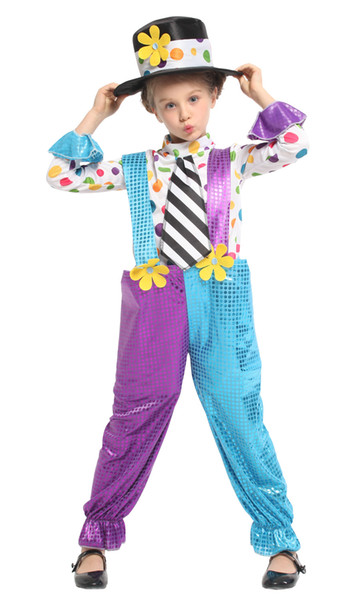 Shanghai Story Girl's Clown Costumes Children Funny Circus Clown Fancy Party Costume Halloween Female Cosplay Costume