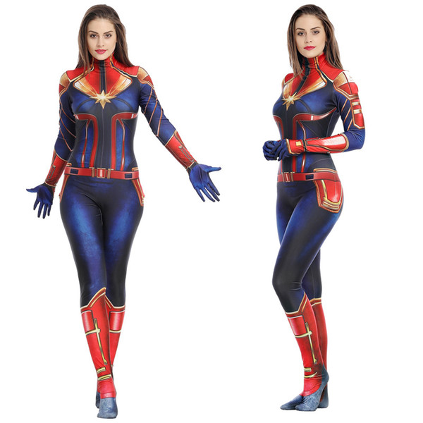 Surprise captain cosplay tight-fitting dress with Marvel hero children's clothing Marvel role playing