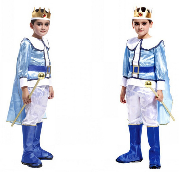 The Emperor's New Groove Cosplay Costume For Kids The King Halloween Costumes Children's Day Boys Prince Clothing Asian/Size M-XL