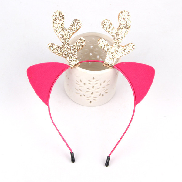 Christmas Antlers Kids Hair Hoop - Cute Cat Ears Crown Tiara Girls Headband Hairbands For Children Hair Hoops Accessories Headwear Headdress