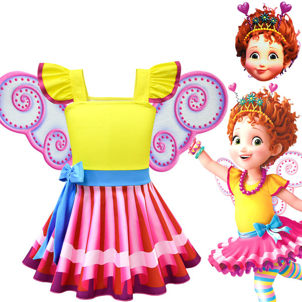 Hot 3D Fashion Fancy Nancy Kids Child Cosplay Halloween Costume Dress Party Full Set Mask uniform