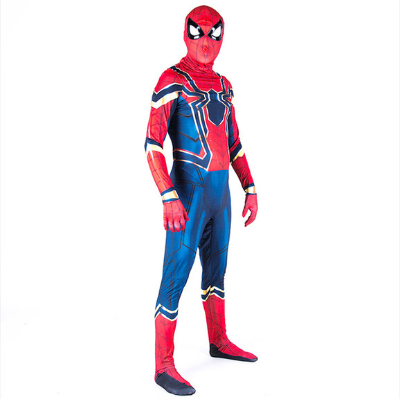 Children's Stage Clothes Nano Avengers Alliance Spider-Man Steel Wardrobe Children's Adult Animation Role Playing Tights Party Dress Childre