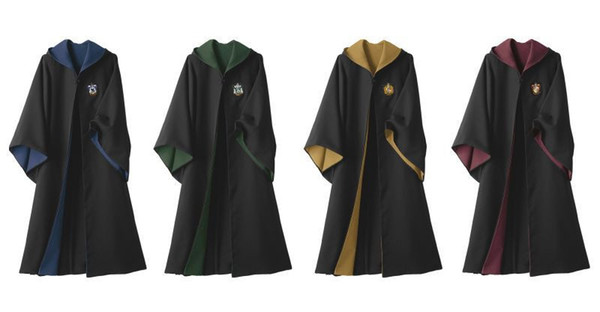 Theme Cosplay costume New Halloween party clothes Harry Potter Gryffindor Slytherin Hufflepuff Ravenclaw Cloak magic robe Kids Adult 1pcs