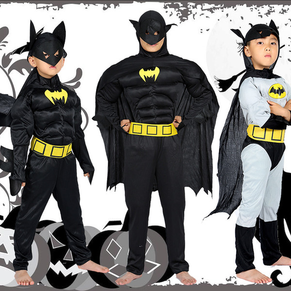 European and American Halloween stage children's clothing costumes Batman cosplay Dark Knight children's performance clothing wholesale