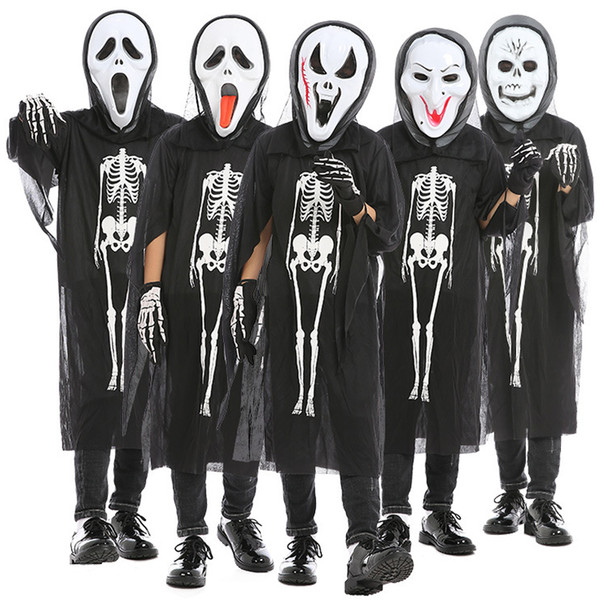 Halloween costume Skeleton ghost clothes COS witch masquerade children Cosplay costume ball gown horror clothing Stage play suit