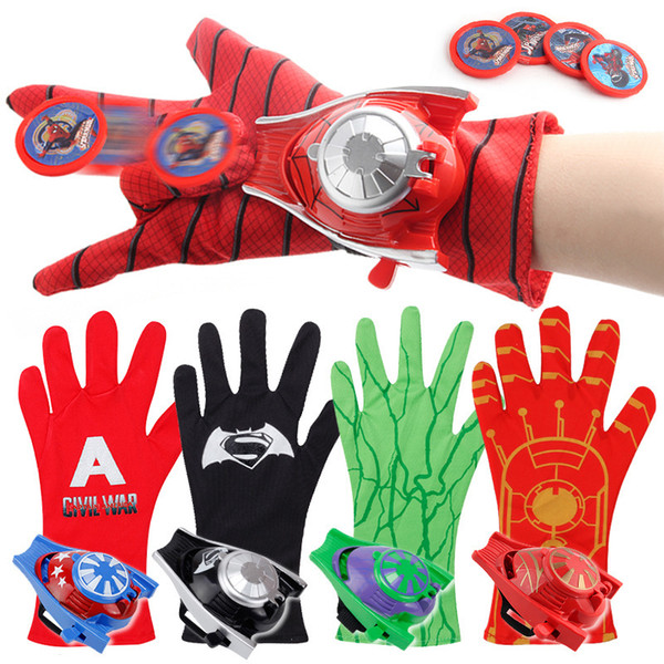 Spider-Man Marvel Ultimate Spider-Man Hero FX Glove Child Spiderman Gloves Avengers Wrist Launcher Ejection Anime Educational Toys