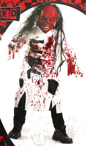 Halloween Party Cosplay Horror Clothes Bloody Scary Costume for Kids Fancy Vampire Knight Cosplay Theme Costume