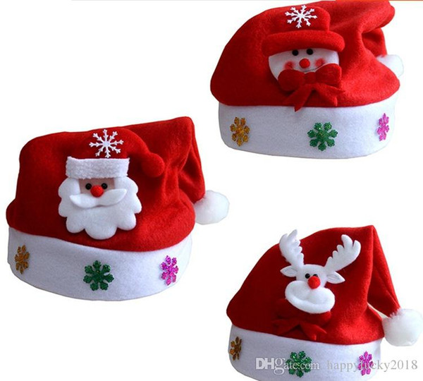 Christmas decorations children's holiday gifts Christmas hats Christmas decals cartoon decoration old man snowman children's hat