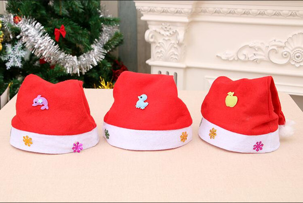 Red cartoon Santa Claus Hat Ultra Soft Plush Christmas Cosplay Hats Christmas Decoration Adults Christmas Party Hats