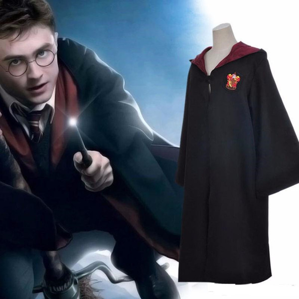 Harry Potter Robe Cloak Cape Cosplay Costume Kids Adult Harry Potter Robe Cloak Gryffindor Slytherin Ravenclaw Robe cloak