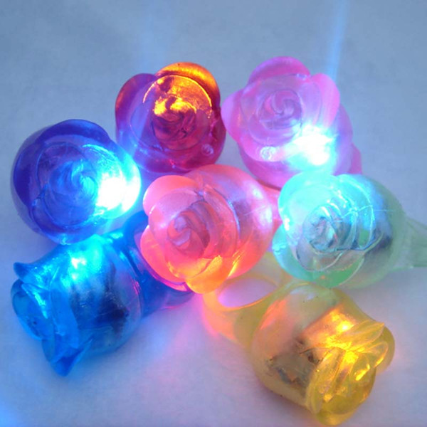 LED Flashing Light Rings Blinking Party Soft Light Up Glow Jelly Finger Rings Cosplay Costume Accessories