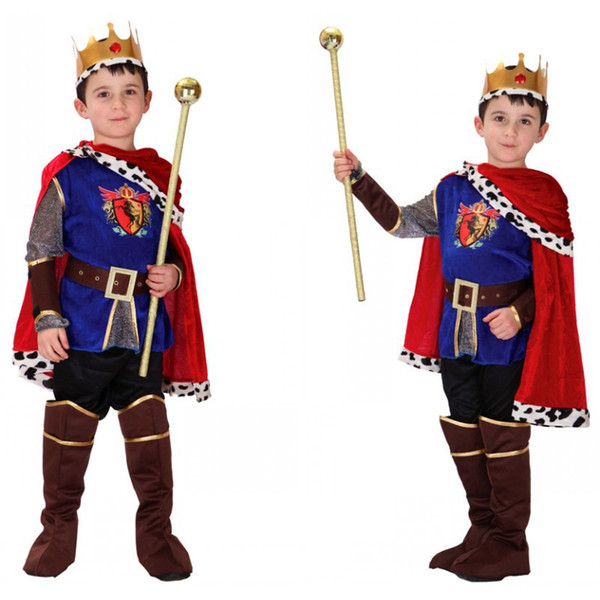 2018 Children Halloween Costume Cosplay For Boys King Prince Cosplay Party Costumes Clothing CP-0223 Free Shipping