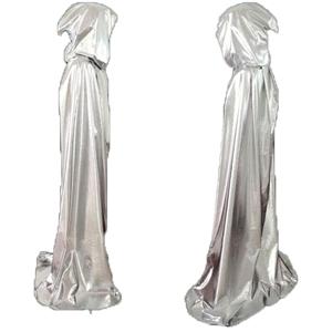 Sliver Gold Cosplay hooded cape Carnival halloween costumes Fancy dress Ball maid party Children Death Wizard Cloak Size M L