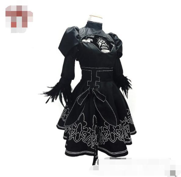 New game NieR:Automata cosplay 2B cos girls dress Costumes Halloween black anime Lolita set Dresses