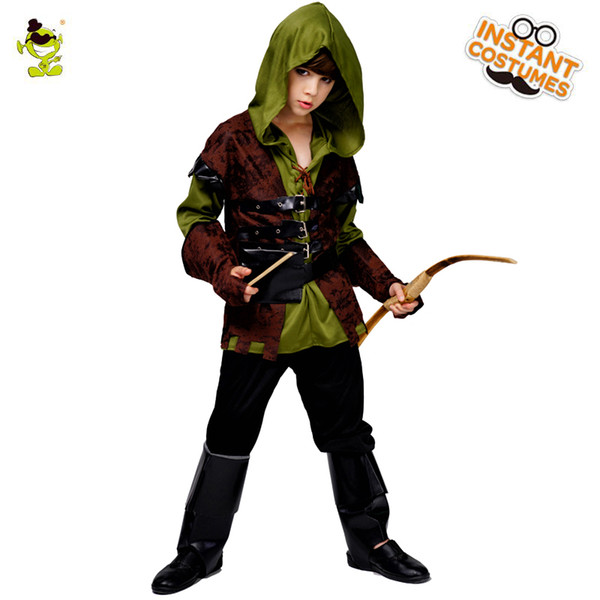 New Design Robin hood Deluxe Party Costumes Movie Role Cosplay Fancy Suit for Halloween Masquerade Party for Kids