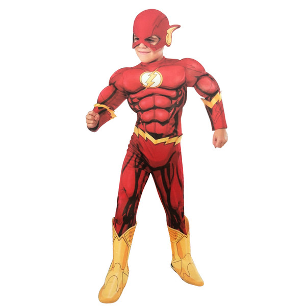 The Flash Muscle  Fancy Dress Kids Fantasy Comics Movie Carnival Party Halloween Flashman Cosplay Costumes