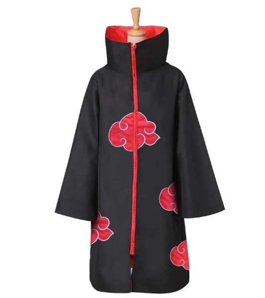 Hot Sale Anime Naruto Akatsuki /Uchiha Itachi Cosplay Halloween Christmas Party Costume Cloak Cape