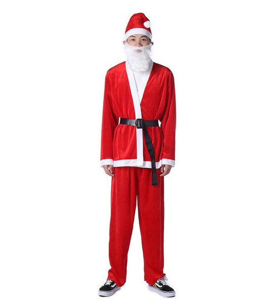 Christmas Santa Claus suit Costume Adult Set Brand New and High Quality