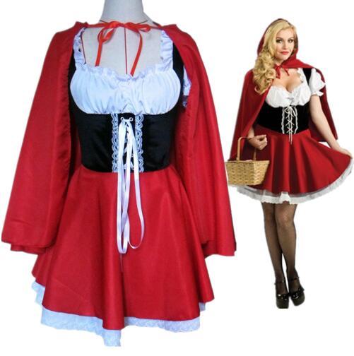 Halloween Adult Little Red riding hood Costume Women Halloween&Carnival Party Club Sexy Costume Size S-6XL